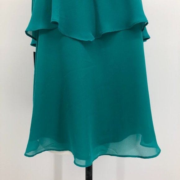 Guess By Marciano NWT teal layered keyhole camisole in Bombay Sapphire SP - Picture 8 of 14